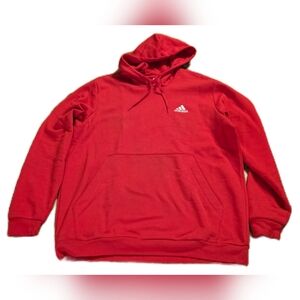 Adidas Men's Big & Tall Red Athletic Pullover Hoodie Sweatshirt 2XL